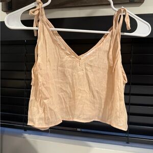 Elegant Peach Tie-Strap Camisole